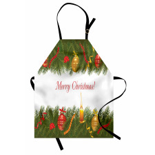 Tree Candle Greeting Apron