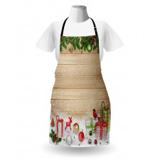 Pine Wood Planks Snow Apron