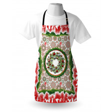 Fir Wreath Ornaments Apron