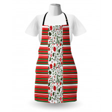 Stripes Floral Border Apron