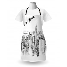 Vintage Hand Drawn City Apron