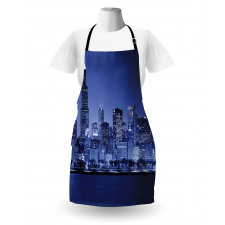 Chicago Skyline Night Apron