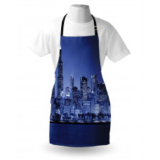 Chicago Skyline Night Apron