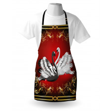 Romantic Swan Couple Apron