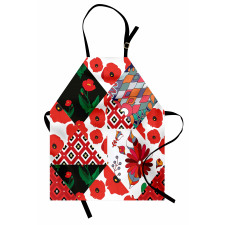 Slavic Patchwork Poppy Apron