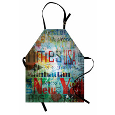 Grunge Words Culture Apron