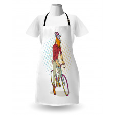 Hipster Goat on Bicycle Apron