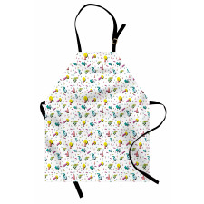 Retro Geometric Doodle Apron