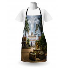 Mayan Town with Palms Apron