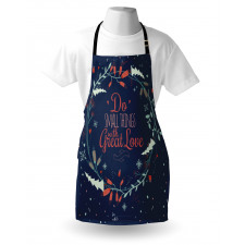 Romantic Floral Wreath Apron