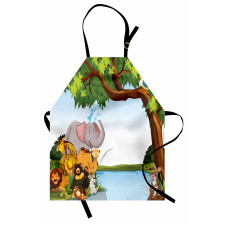 Cartoon Animals Funny Apron