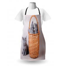 British Cats in Basket Apron