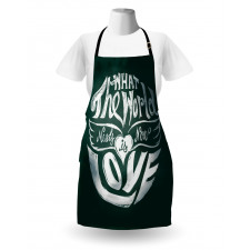 Grunge Art Words Circle Apron