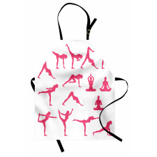 Pink Silhouettes Flexing Apron