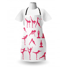 Pink Silhouettes Flexing Apron