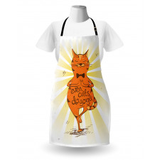 Peaceful Cat with Phrase Apron
