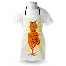 Peaceful Cat with Phrase Apron