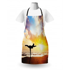 Warrior Pose Majestic Sky Apron