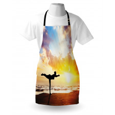 Warrior Pose Majestic Sky Apron