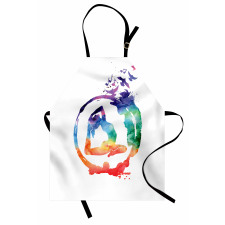 Watercolors Birds Music Apron