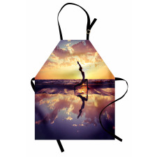 Woman on Beach Dramatic Apron