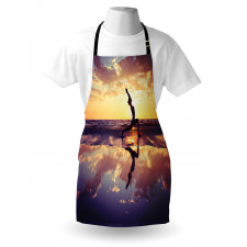 Woman on Beach Dramatic Apron