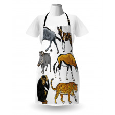 Cartoon Wild Animals Africa Apron