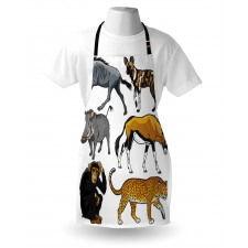 Cartoon Wild Animals Africa Apron