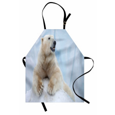 White Polar Bear on Ice Apron