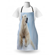 White Polar Bear on Ice Apron