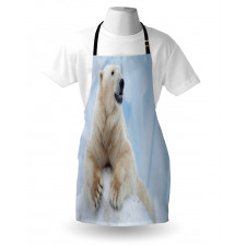 White Polar Bear on Ice Apron