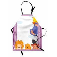 Animals Peeping Window Apron