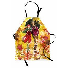 Couple at Autumn Alley Apron