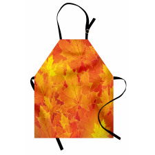 Sonbahar Mutfak Önlüğü Turuncu Yaprak Desenli