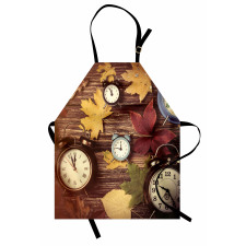 Clocks with Dry Leaves Apron