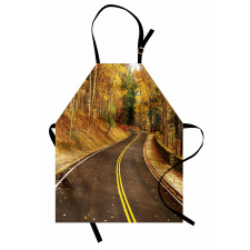 Autumn Scenery Roadway Apron