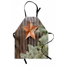 Star on Wood Apron