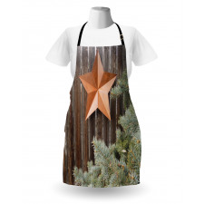 Star on Wood Apron