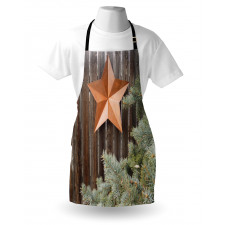 Star on Wood Apron