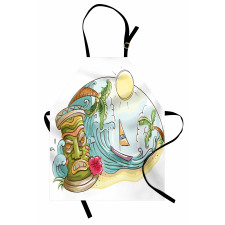 Cartoon Beach Apron