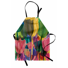 Watercolor Garden Art Apron