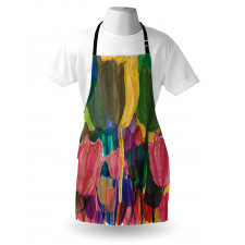 Watercolor Garden Art Apron