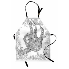Outline Drawing Jungle Apron