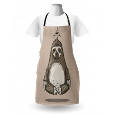 Cartoon Sloth Meditates Apron