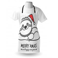 Sloth Christmas Hat Apron