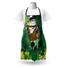 Vibrant Rainforest Plants Apron