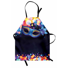 Vivid Blue Carnival Mask Apron