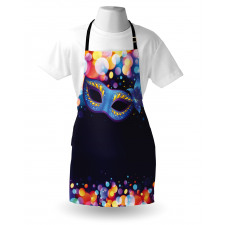 Vivid Blue Carnival Mask Apron