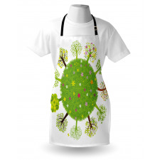 Various Green Trees Bloom Apron