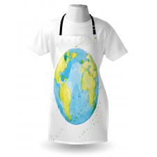 Watercolor Style Planet Apron